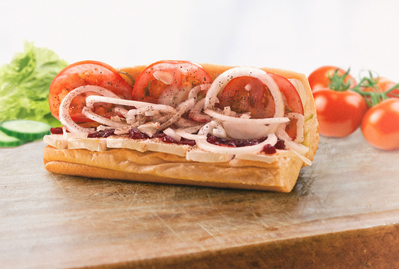 Produktfoto Sub-Sandwich mit Camembert und Preiselbeeren